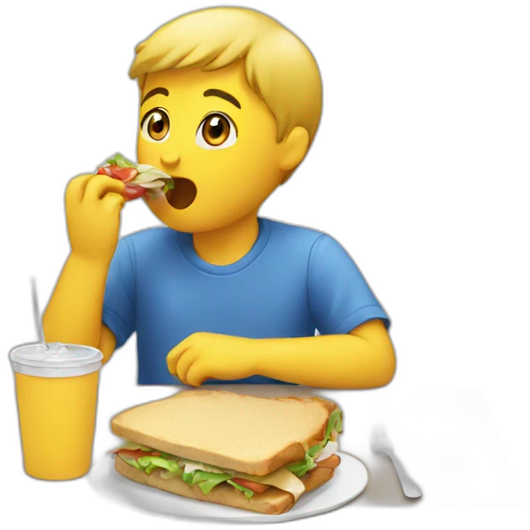 eating lunch emoji
