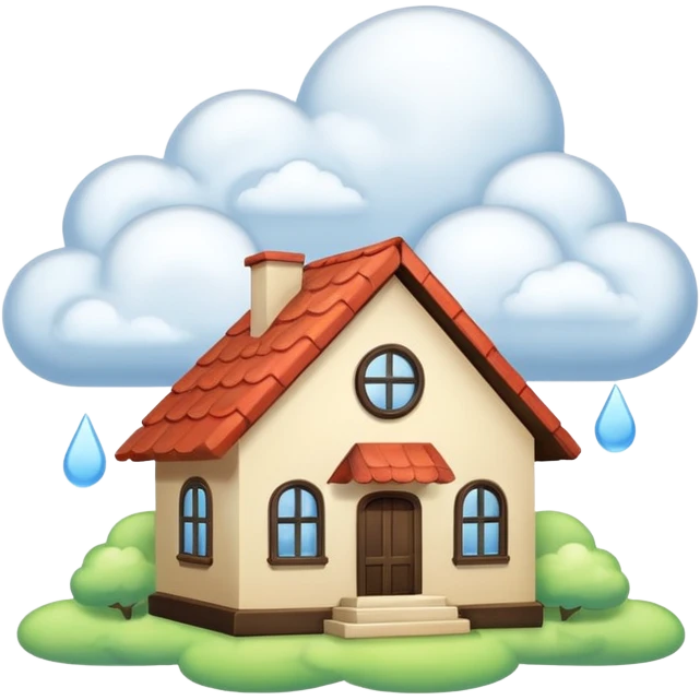 house made of clouds material  emoji