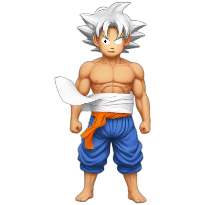 Goku with toilet paper emoji
