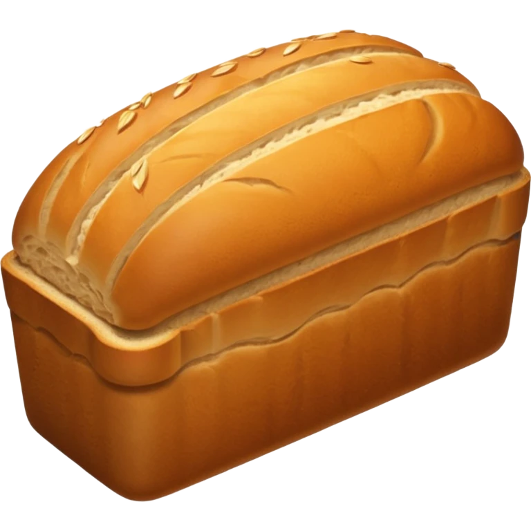 Whole-grain carbs emoji: simple, bright icon of whole grains or whole-grain bread, Apple-style emoji