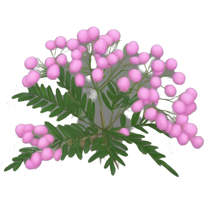 shame plant mimosa podia dormilona moriviví pink flower emoji