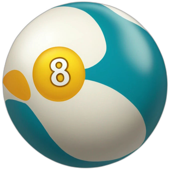 Pool ball with the number eight emoji