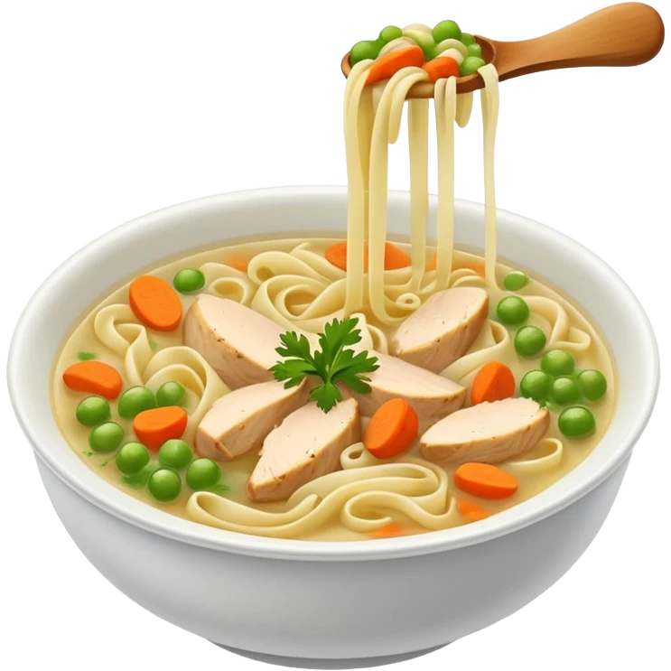 Chicken noodle soup emoji