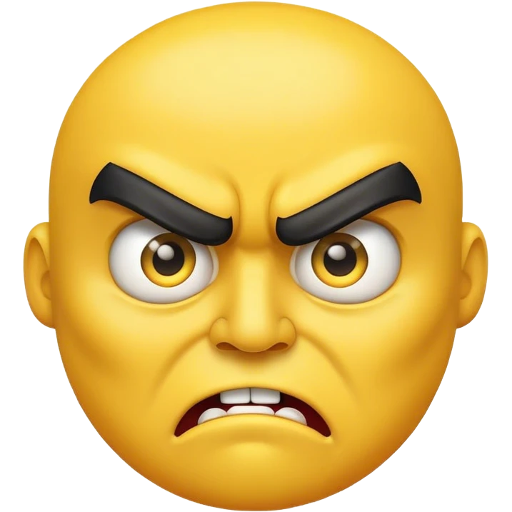 Yellow face angry and pointing their finger  emoji