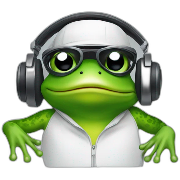 Dj frog emoji