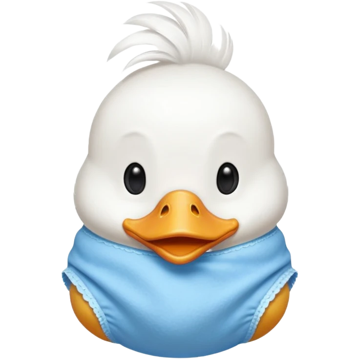 Duck wearing a diaper emoji