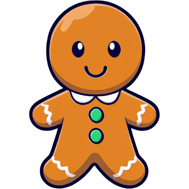 gingerbread man emoji