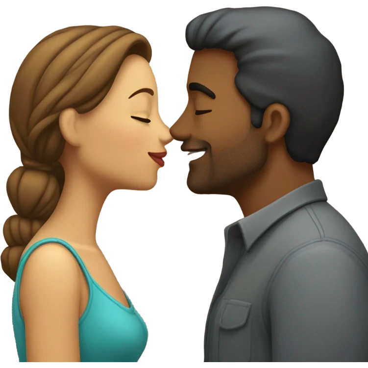 Beso hombre y mujer  emoji