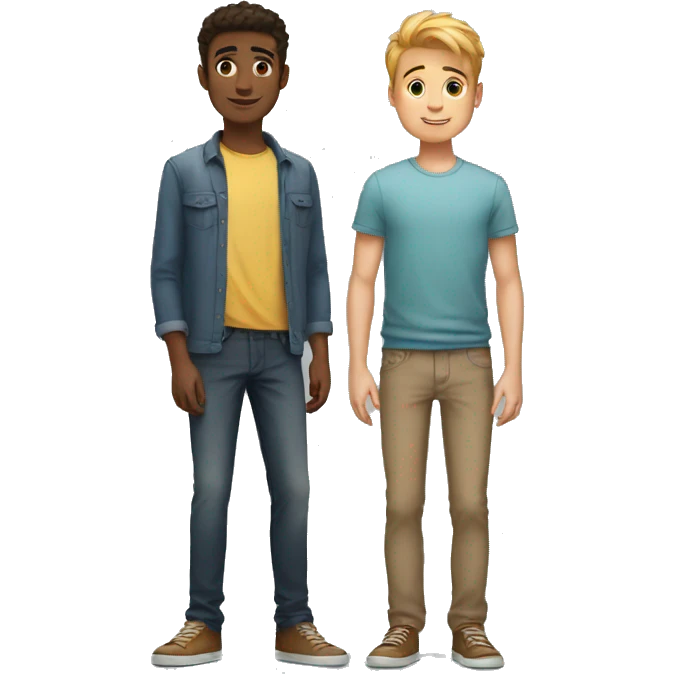 tall boyfriend and short boyfriend  emoji