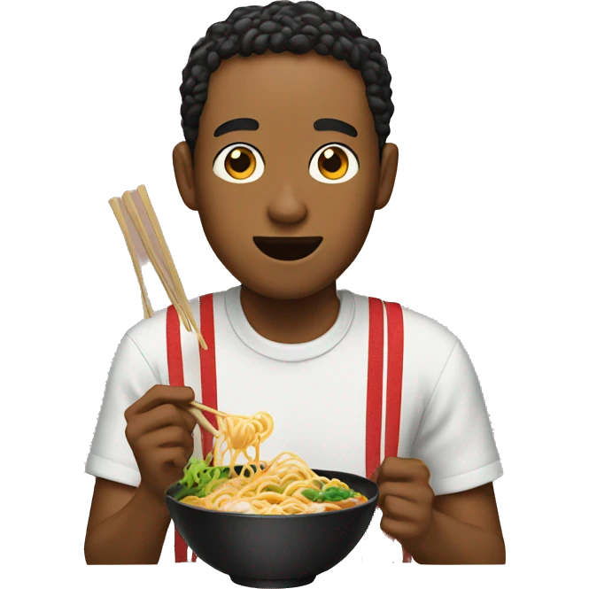 Men eatinf ramen emoji