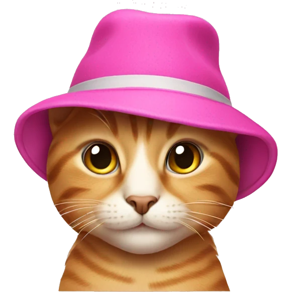 Cat with pink hat emoji