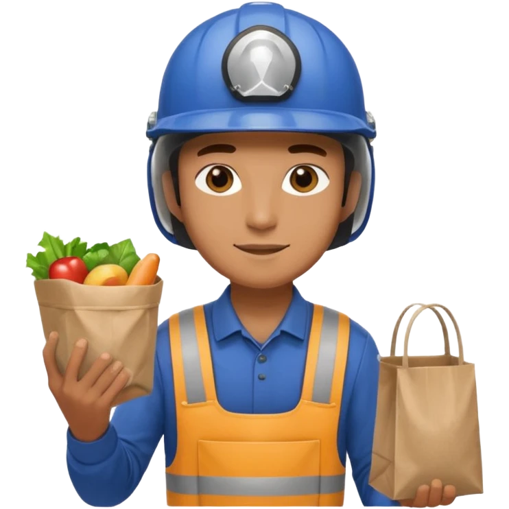 Food Delivery Courier man emoji