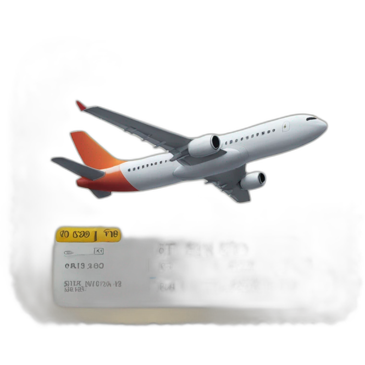 boarding pass for a plane emoji