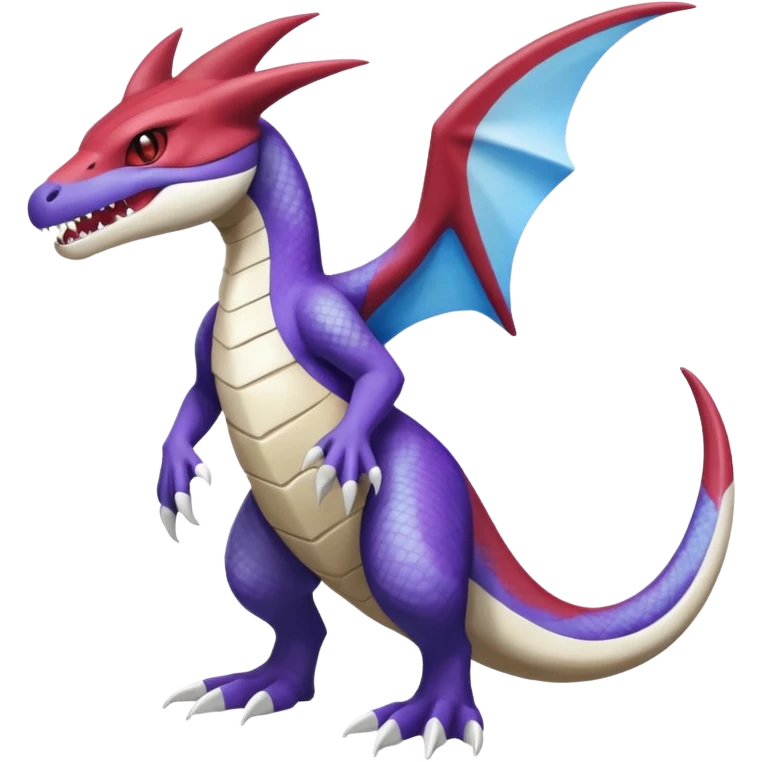 Shiny Koraidon-Latios-Marowak-Seviper-Fakémon-hybrid-creature (full body)  emoji