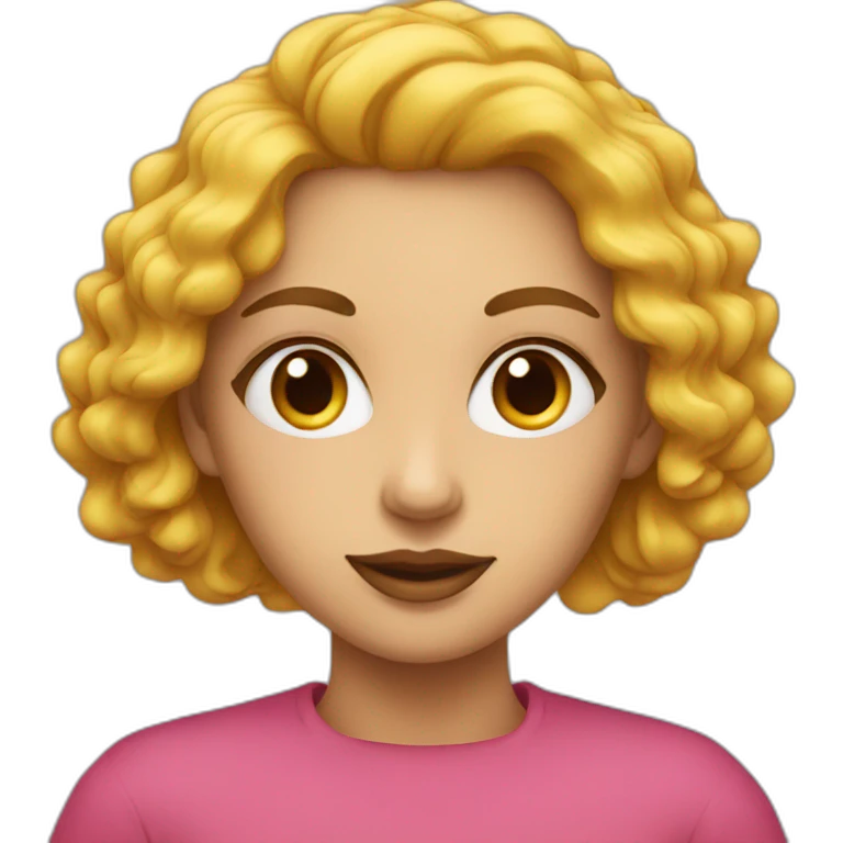 Femme avec coeur dans les yeux emoji