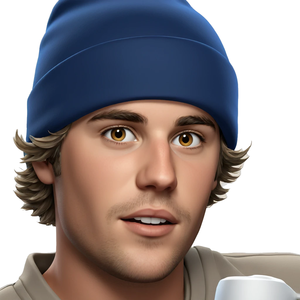 realistic portrait with blue hat emoji