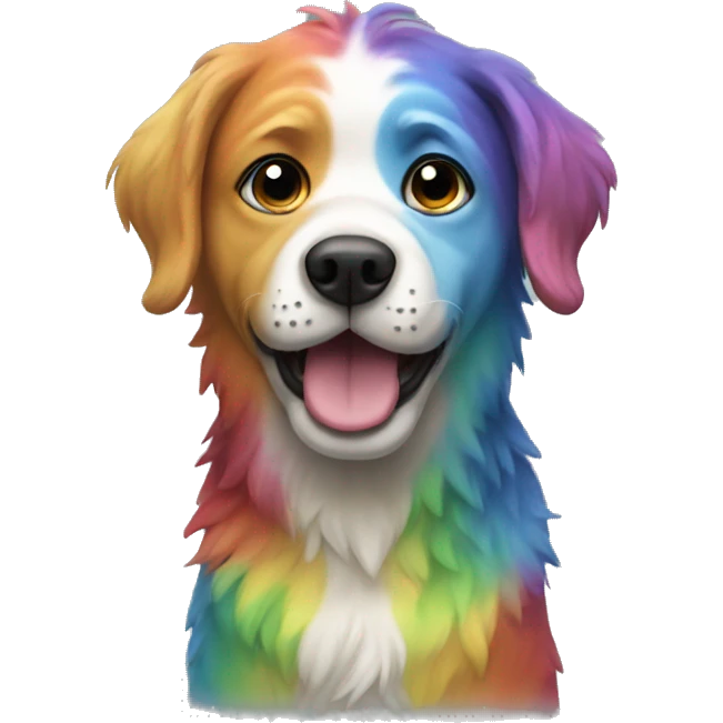 Rainbow dog emoji