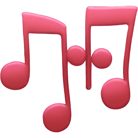 Pink music notes emoji