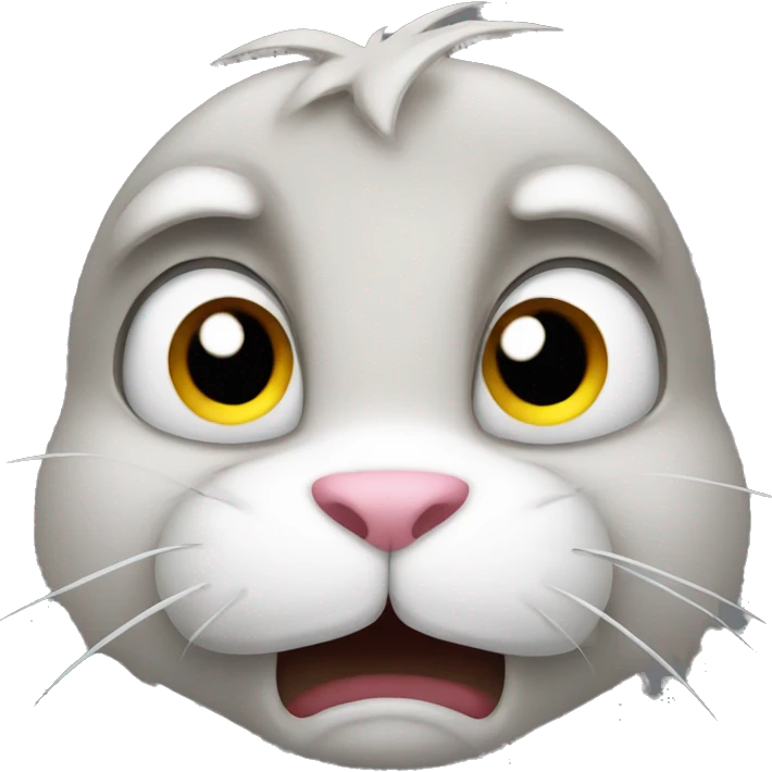 Angry bunny face  emoji