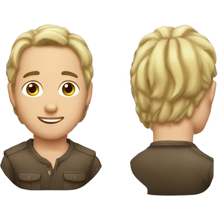 Hombre de 34 años con la cara ovalada emoji