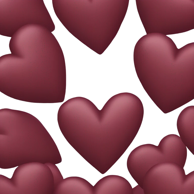 Large dark red love heart emoji