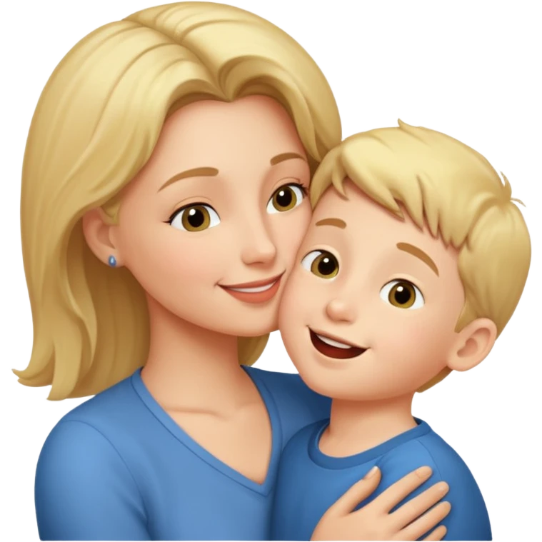 mom kiss son emoji