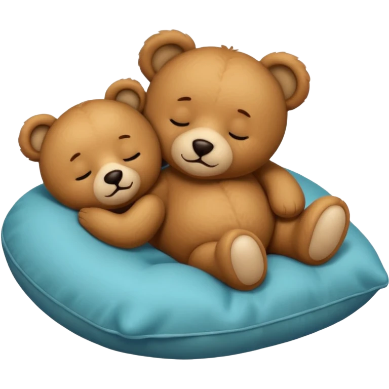 Teddy bear sleeping on a pillow emoji