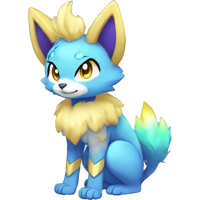 Anthro Sona Colorful Sparkle Shiny Fakemon Full Body emoji