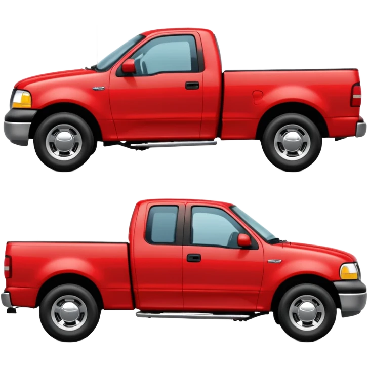 2001 Ford F150 pickup truck side view red emoji
