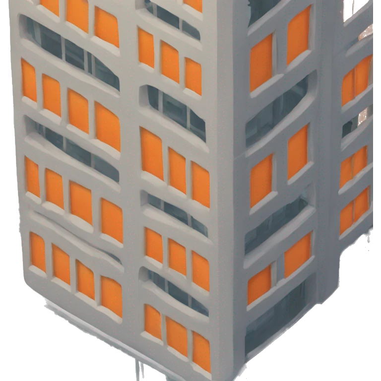 Office building with orange windows emoji