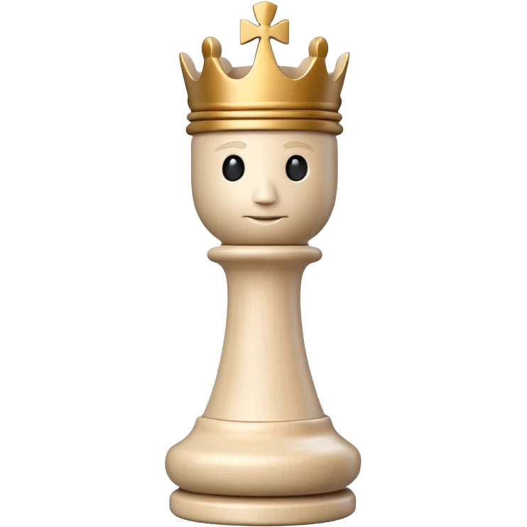 white king wooden chess pieces emoji