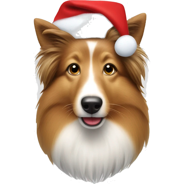 shetland sheepdog christmas emoji