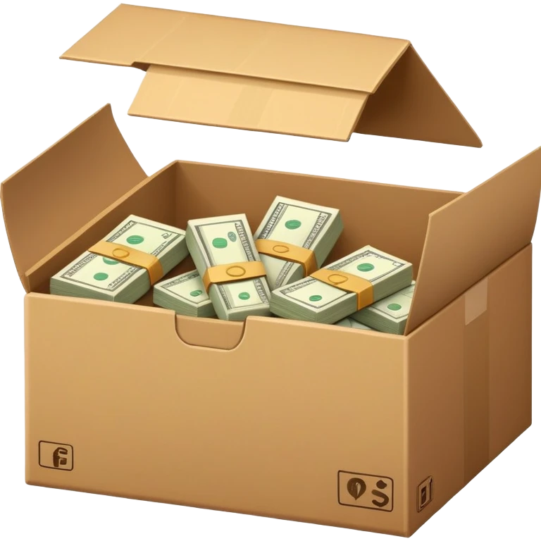 money being exchanged for box emoji