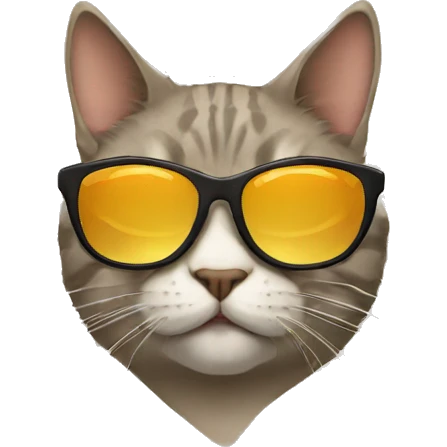 Cat with sunglasses emoji