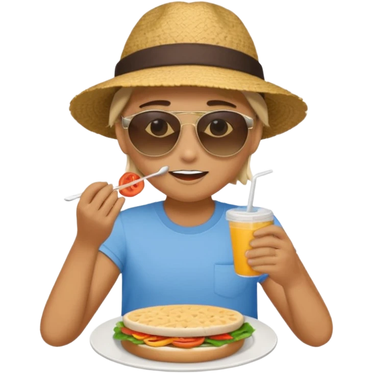 someone eating lunch emoji