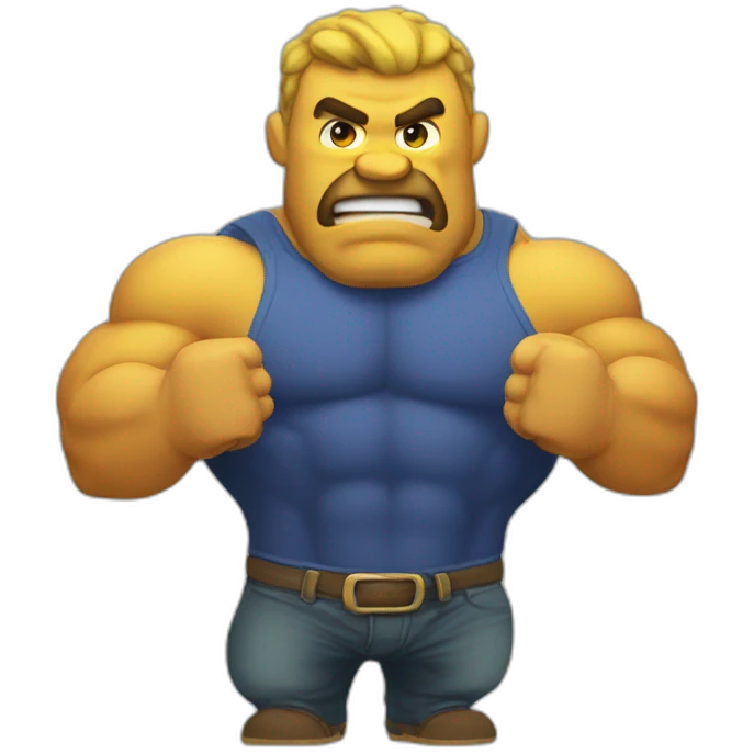 giga chad with big muscles emoji