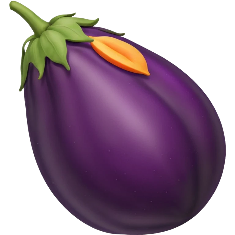 Eggplant with peach emoji