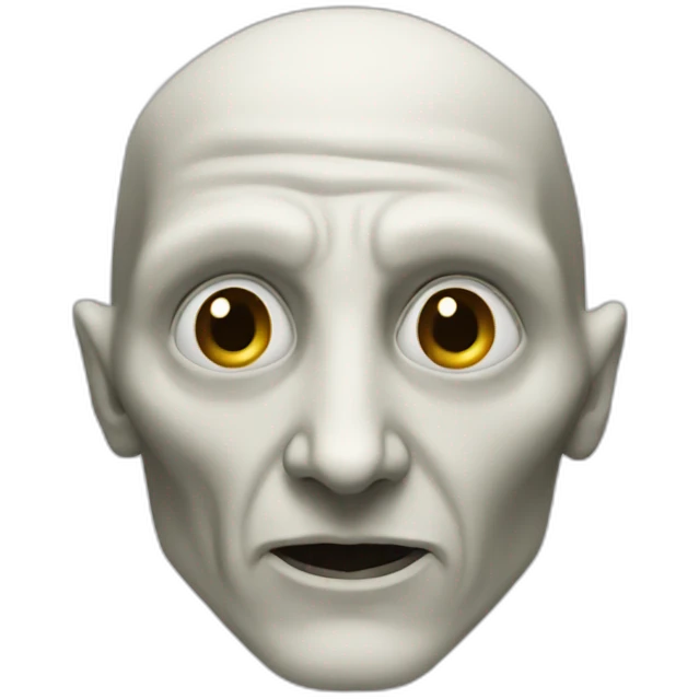 Voldemort with a nose emoji