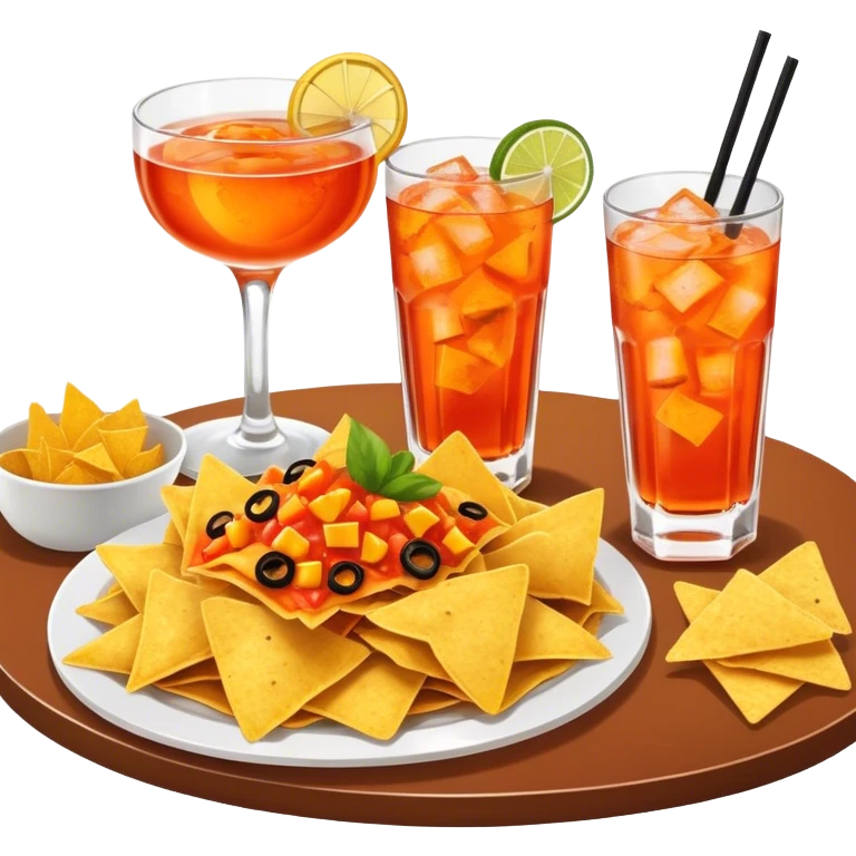 Aperol Spritz and Nachos emoji