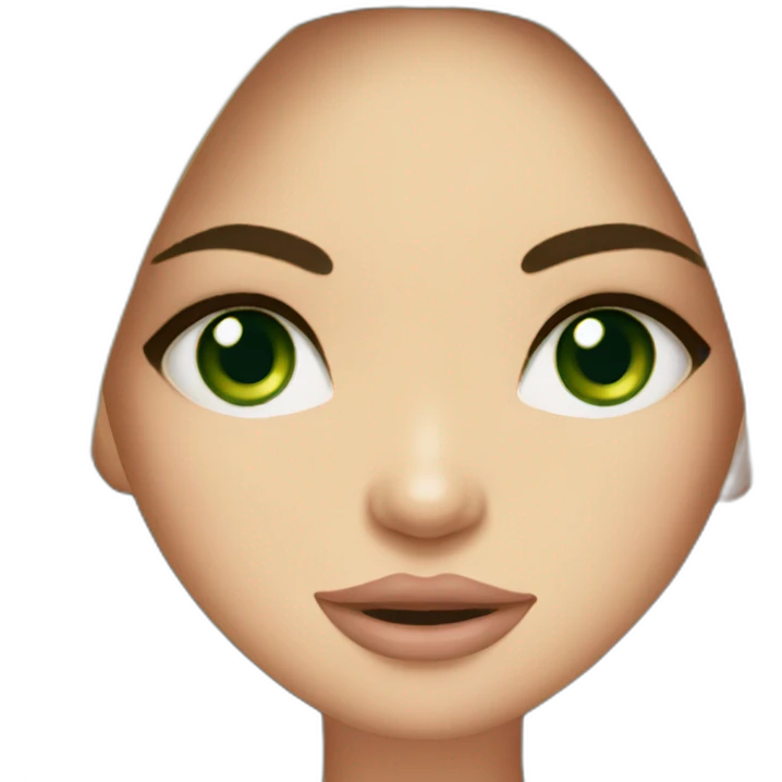 Megan Fox with green eyes and pierced nose emoji