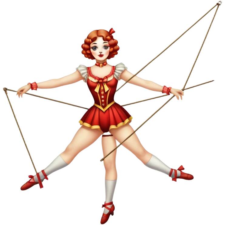 Vintage circus tightrope walker emoji