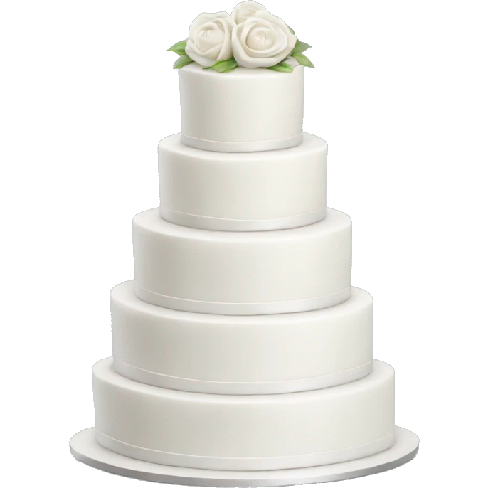 3 tier white wedding cake  emoji