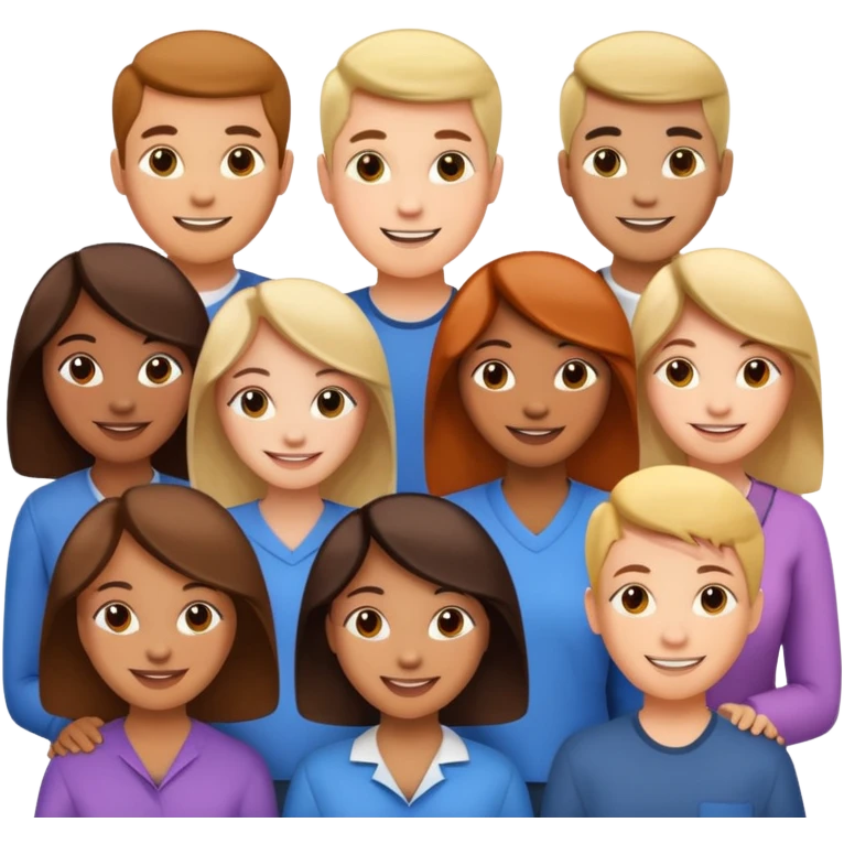 group of people with a check mark emoji