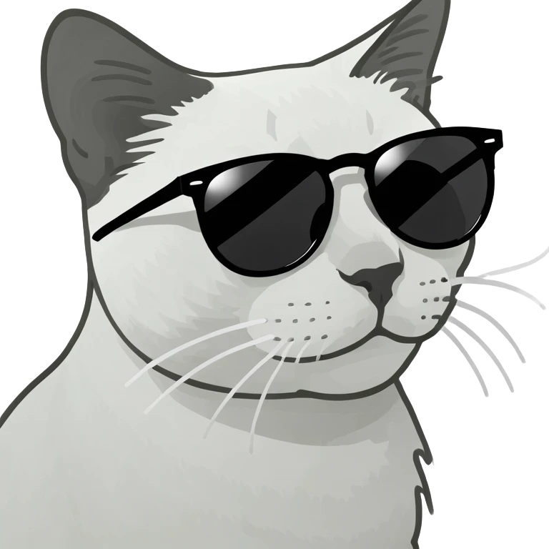Cat with sunglasses emoji