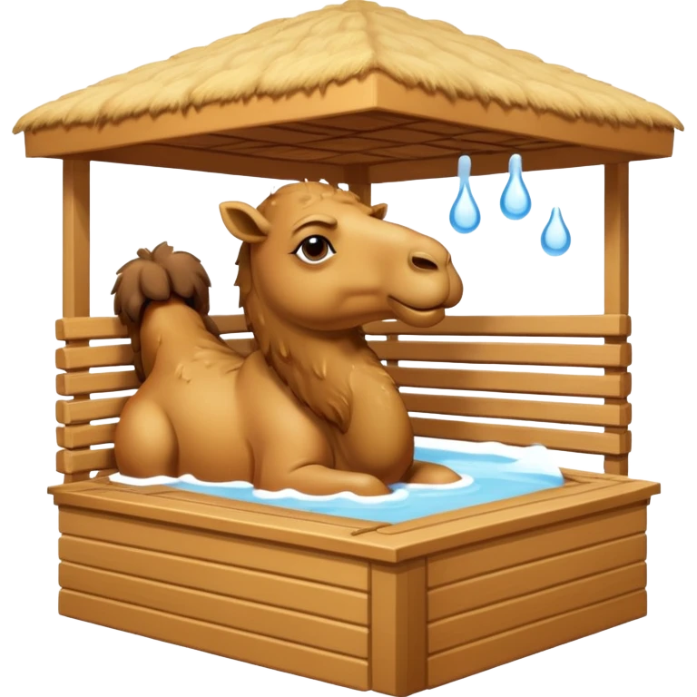 Camel in sauna hot emoji