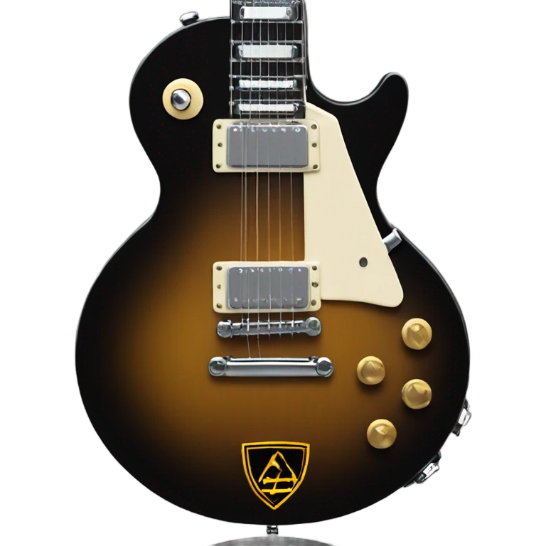 A black Gibson guitar les Paul emoji
