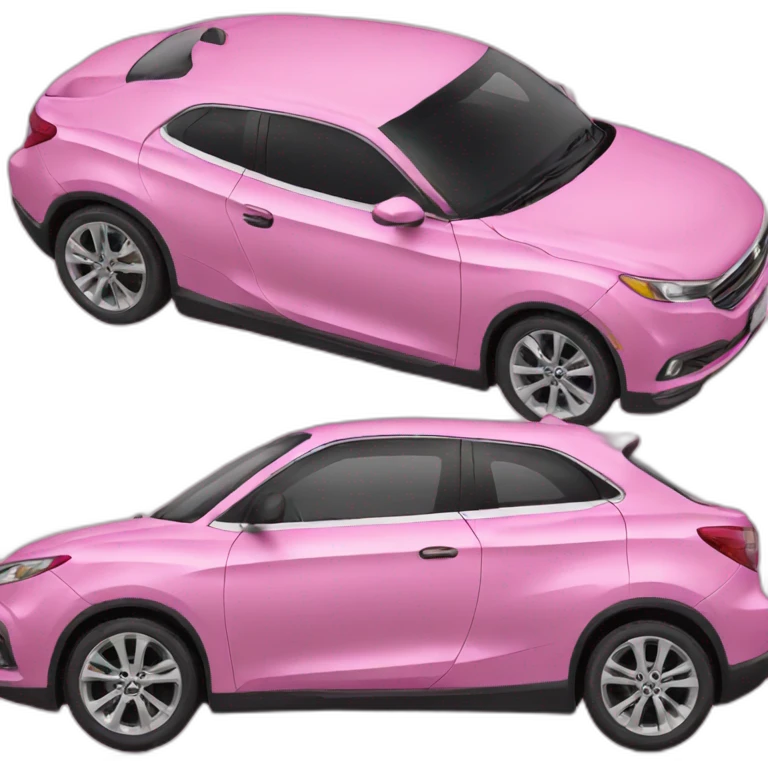 Pink car emoji