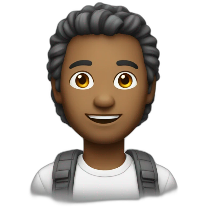 memoji of white tone developer with emoji