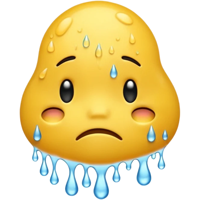 embarrased yellow emoji sqeezing eyes shut with sweat coming down the face emoji