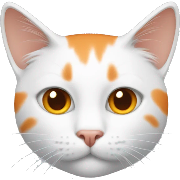 white and orange cat emoji